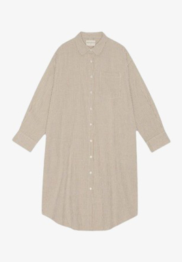 moshi moshi - Haven Shirtdress Gingham white / camel